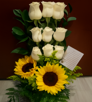 9 Rosas y girasoles R05 - Enviar flores a Tunjuelito Te Mando Flores