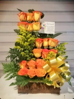 Arreglo 18 rosas primavera R47 - Floristería en Tunjuelito Te Mando Flores